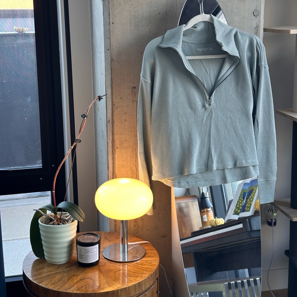 A&F Waffle Knit Half-Zip